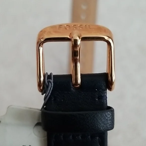 New Fossil Gwynn Chronograph Indigo Leather Watch Watch - Picture 9 of 11